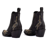 Cowboy Pointed Toe Ankle Boots - Rancher Shoes Mexicana