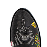 Cowboy Round Toe Ankle Boots - Paisley Shoes Mexicana