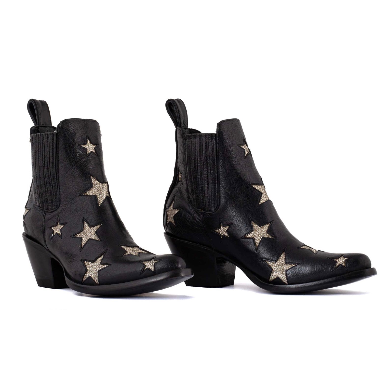 Cowboy Pointed Toe Star Ankle Boots - STARRY KNIGHT Shoes Mexicana