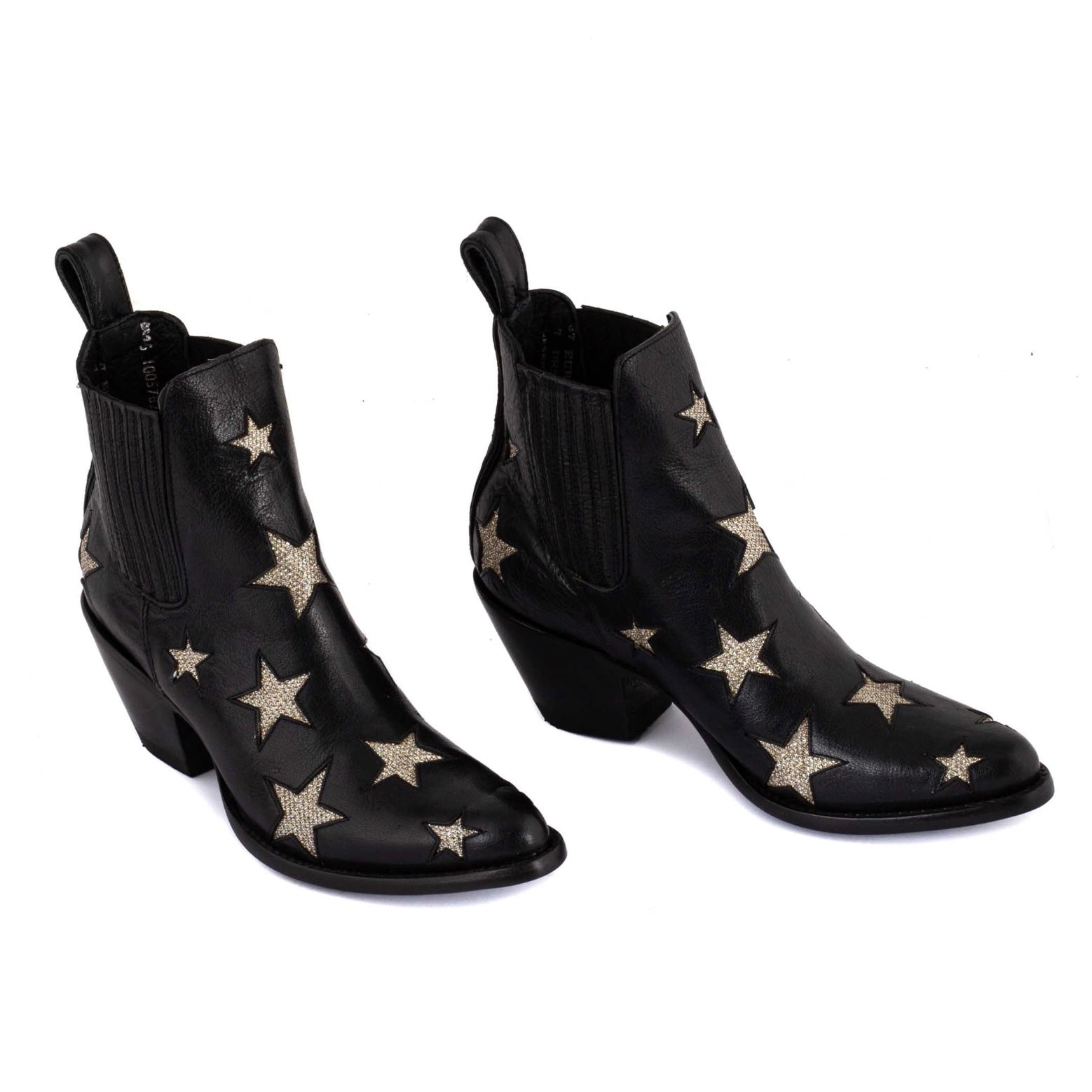 Cowboy Pointed Toe Star Ankle Boots - STARRY KNIGHT Shoes Mexicana
