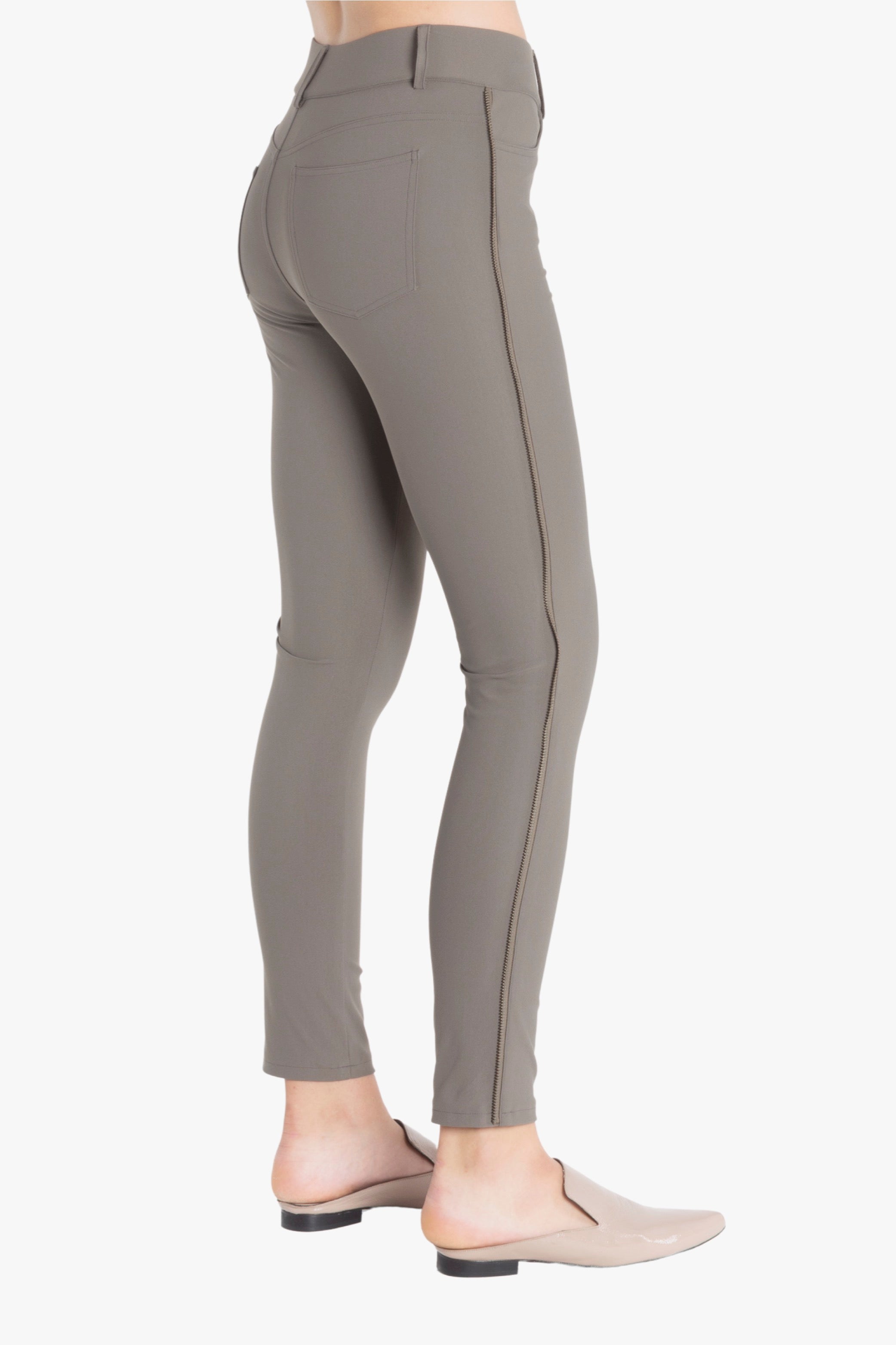 Tech Stretch Jean Pant with Side Zipper Trim