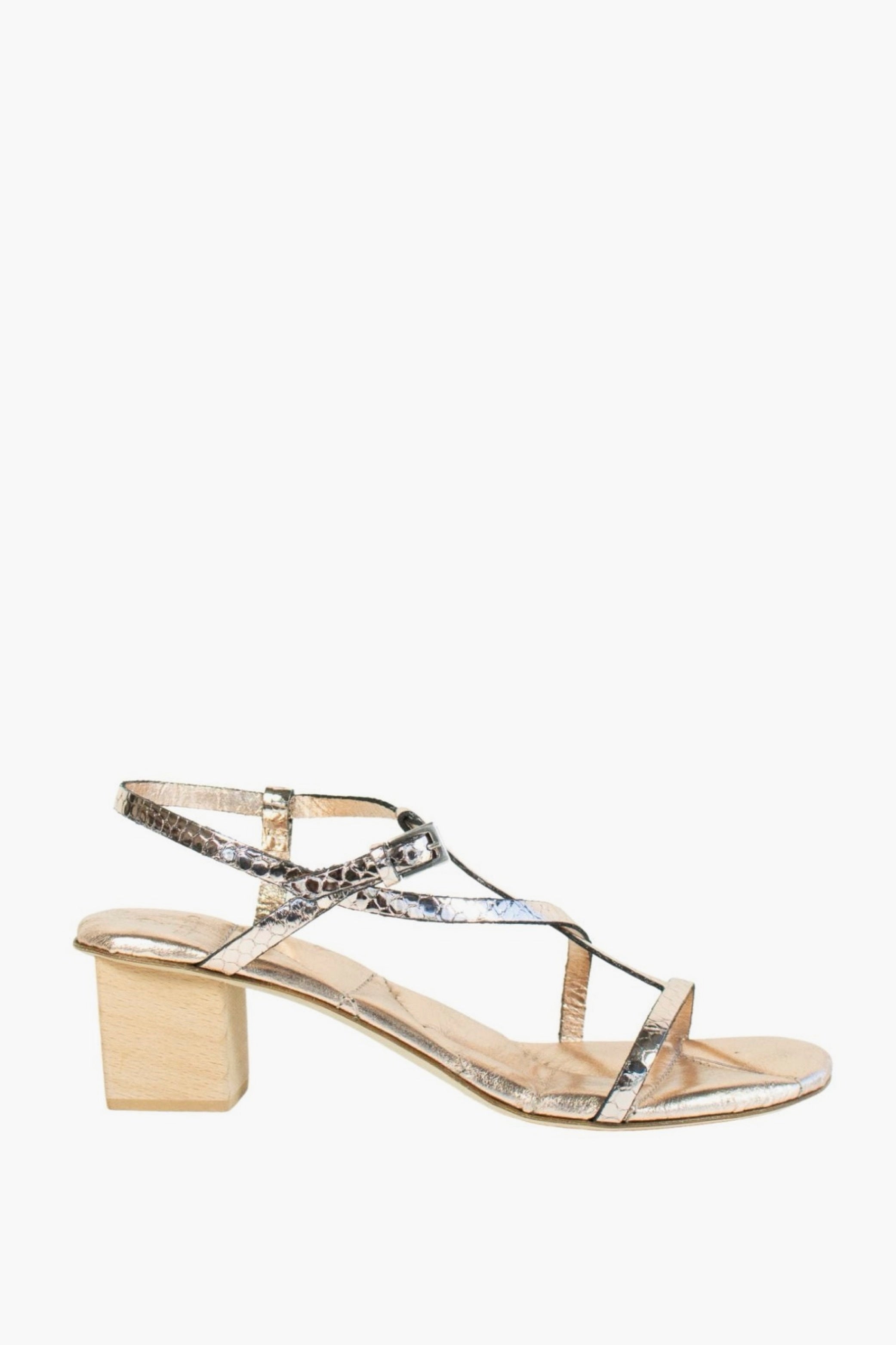 Strappy Mid-Heel Sandal