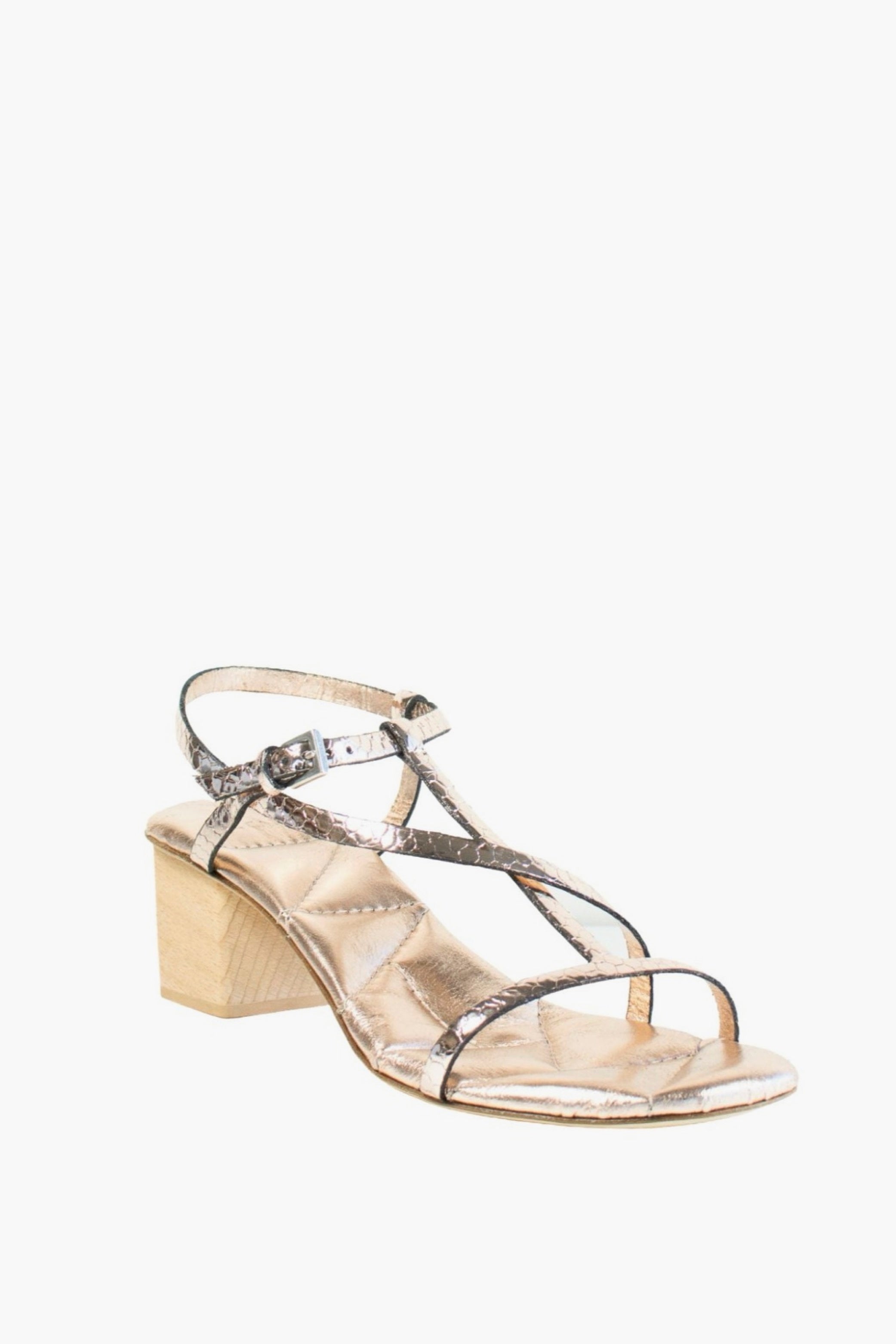 Strappy Mid-Heel Sandal
