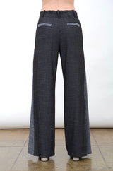 Eco Slub Denim Convertible Pant with Color Contrast Detail - ADALIA FA24 Pant General Orient   