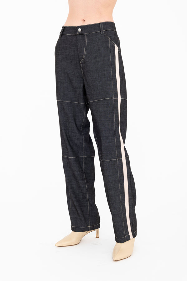 Eco Slub Denim Barrel Pant - BERKELEY Pant GENERAL ORIENT Black P