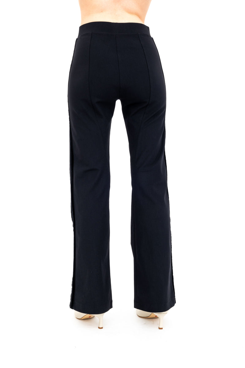 Tech Stretch Flare Pants with Side Velvet Stripes - ARDEN H24 Pant STYLEM   