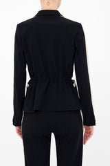 Tech Stretch Short Notched Collar Blazer with Contrast Stripe - BEXLEY Jacket GENERAL ORIENT