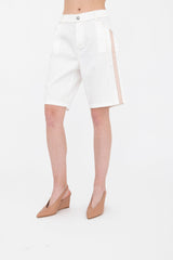 Eco Slub Denim Bermuda Short - BENNETT Pant GENERAL ORIENT White P