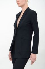 Tech Stretch Shawl Collar Blazer with Utility Pockets - VALBELLA CORE Jacket General Orient   