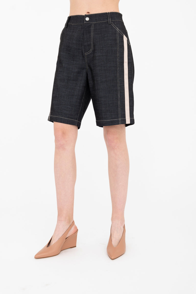 Eco Slub Denim Bermuda Short - BENNETT Pant GENERAL ORIENT Black P