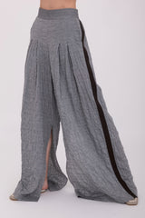 Textured Cotton Wide Leg Pants - BRAXTON Pant GENERAL ORIENT