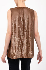 Sequins V Neck Shell Top - ARIANA H24 Top GENERAL ORIENT   