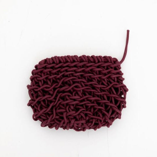 Waxed Cotton Rope Clutch Bag - VERO Bag Alienina Plum OS 