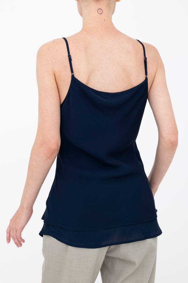 Silk Georgette Bias Double Layered Camisole - BETULA Top GENERAL ORIENT
