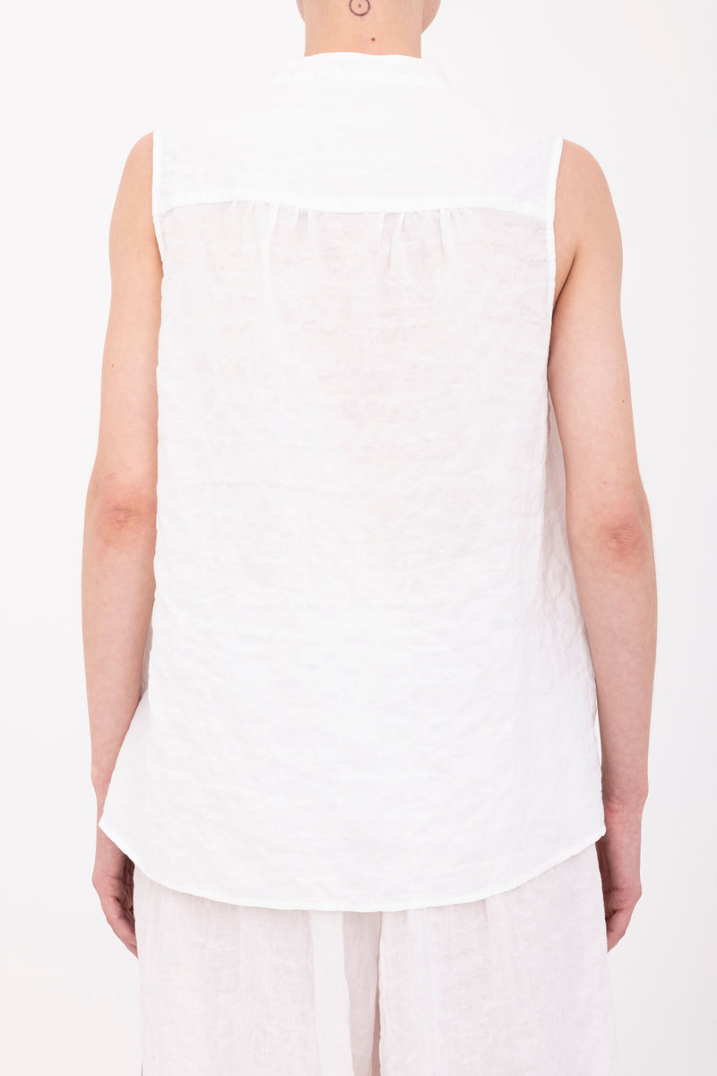 Textured Cotton Button Up Shell Top - BEGONIA Top GENERAL ORIENT