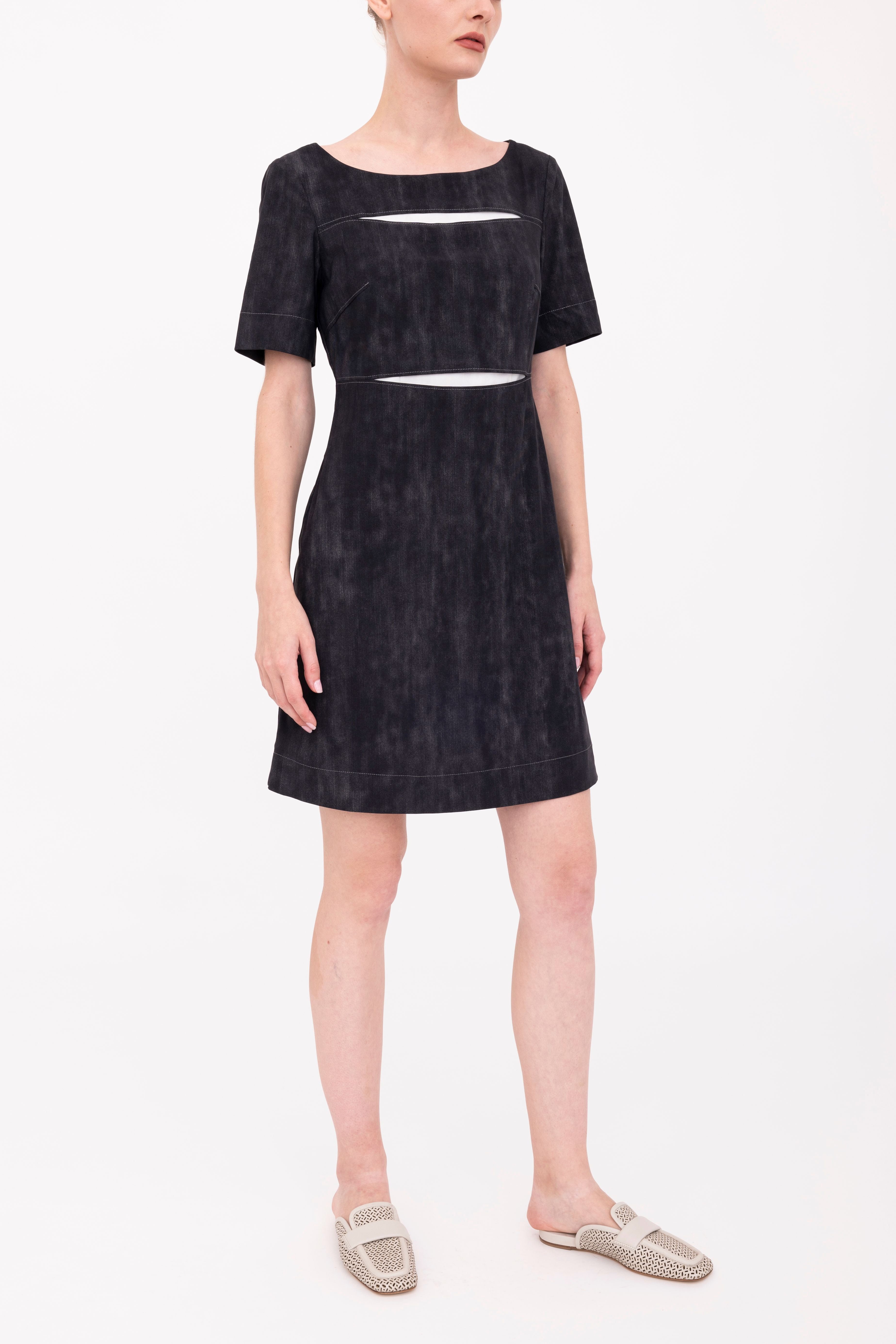 Soft Tech Split Tee Dress - BANKSY Dress GENERAL ORIENT