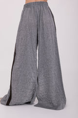 Textured Cotton Wide Leg Pants - BRAXTON Pant GENERAL ORIENT