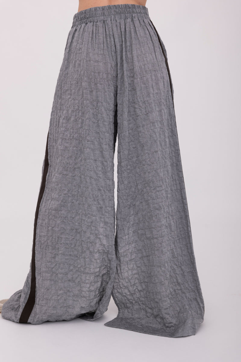 Textured Cotton Wide Leg Pants - BRAXTON Pant GENERAL ORIENT