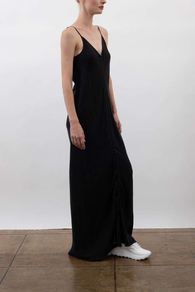 Silky Cupro Long Spaghetti Strap Dress - WILEY Dress STYLEM