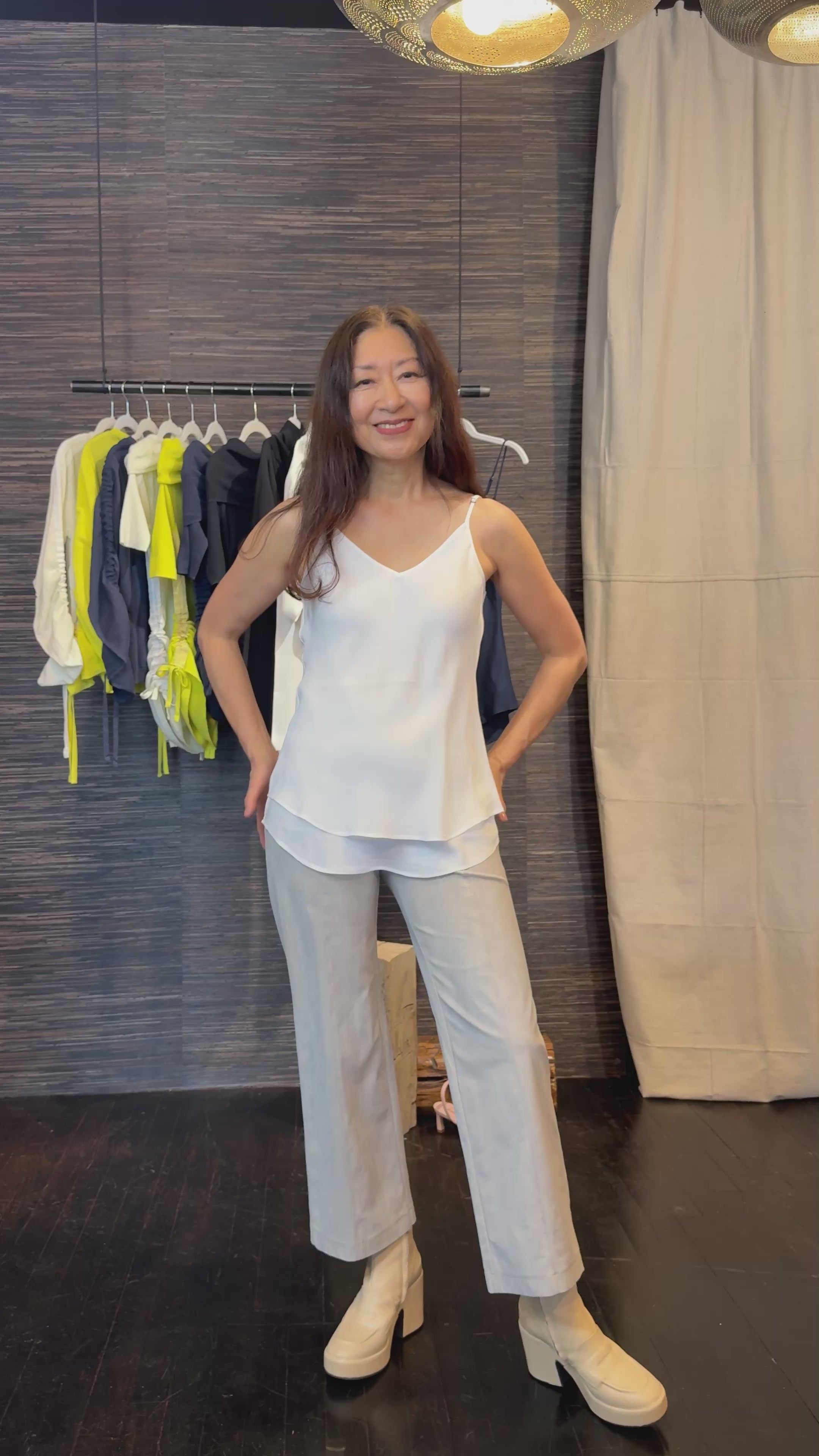 Silk Georgette Bias Double Layered Camisole - BETULA Top GENERAL ORIENT