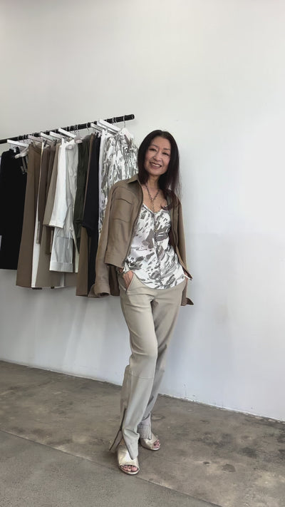 Silky Cupro Bias Camisole with Drawstrings - WYANETTA SP24 Top STYLEM