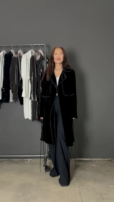 Silk Velvet Trench Coat - ANTONY Coat GENERAL ORIENT