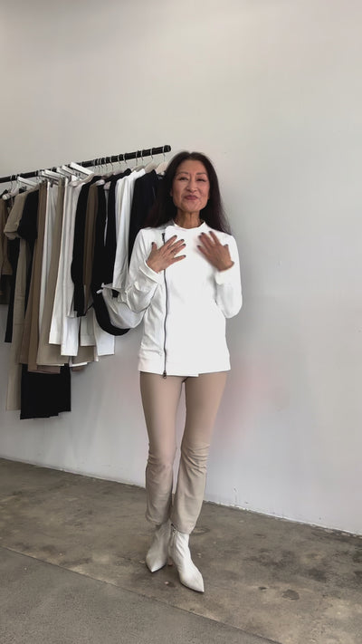 Tech Stretch Moto Jacket with Waist Drawstrings - VERACRUZ Jacket STYLEM