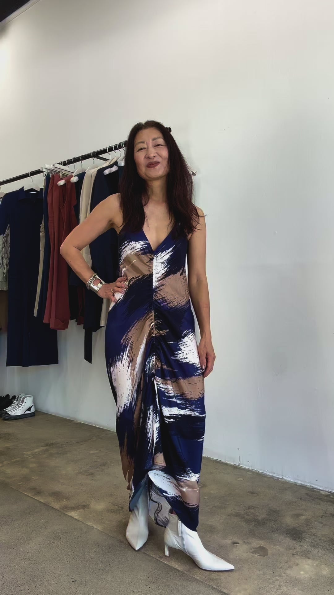 Silky Cupro Long Spaghetti Strap Dress - WILEY Dress STYLEM