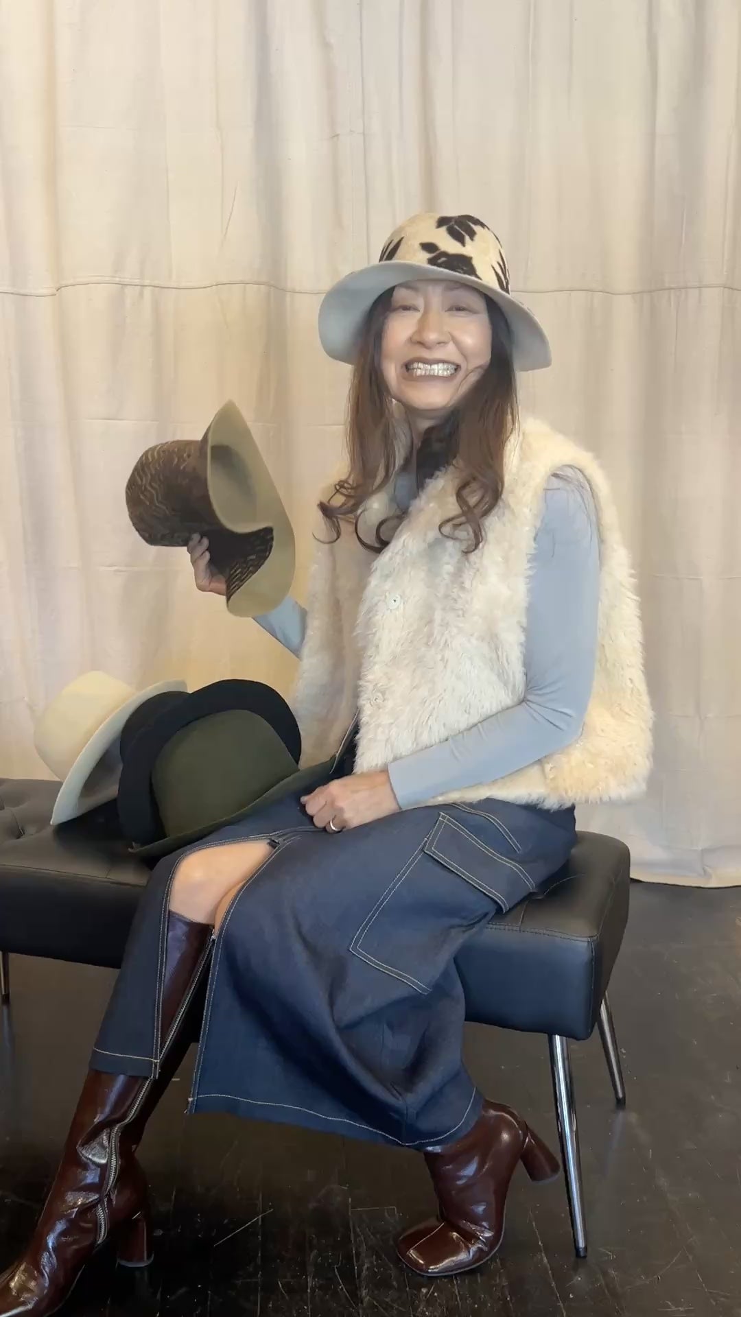 Animal Print Lapin Felt Deep Derby Hat - KEATON Hat Reinhard Plank