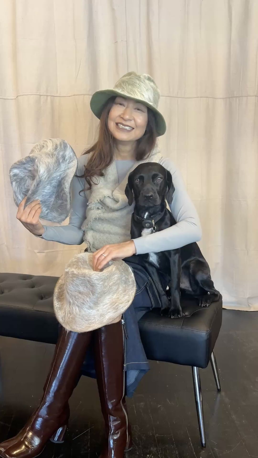 Long Hair Lapin Deep Derby Hat - AURORA Hat Reinhard Plank