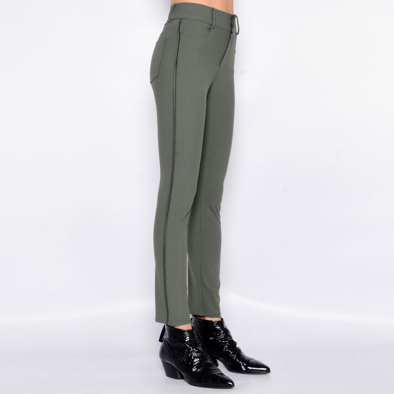 Tech Stretch Jeans w/ Leather Piping - QUINLEY FALL23 Pant STYLEM   