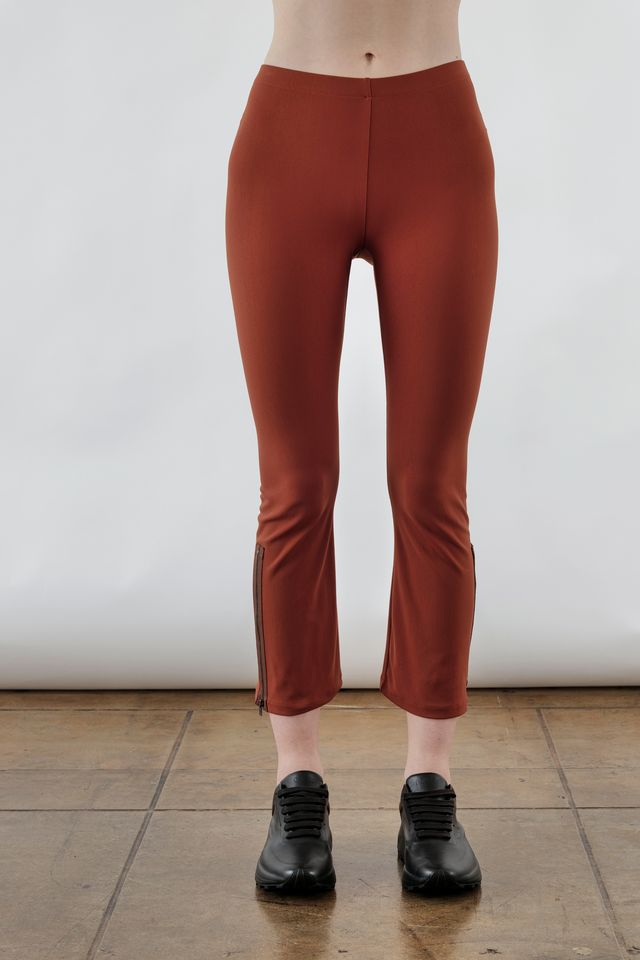 Tech Stretch Cropped Side Zip Pant - MITRA FA24 Pant STYLEM Brick-TS P