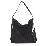 Adjustable Suede Hobo Shoulder Bag Bag Oliveve Black OS 