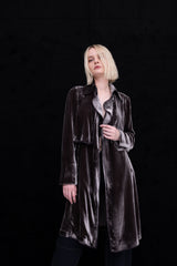 Silk Velvet Trench Coat - ANTONY H24 Coat GENERAL ORIENT   