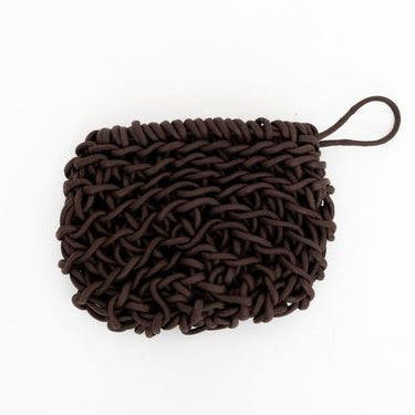 Waxed Cotton Rope Clutch Bag - VERO Bag Alienina Brown OS 