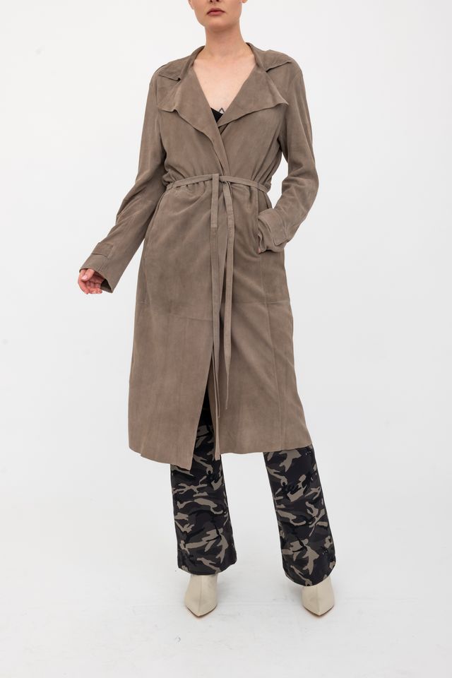 Suede Leather Dust Coat Coat GIMO's Earth S 