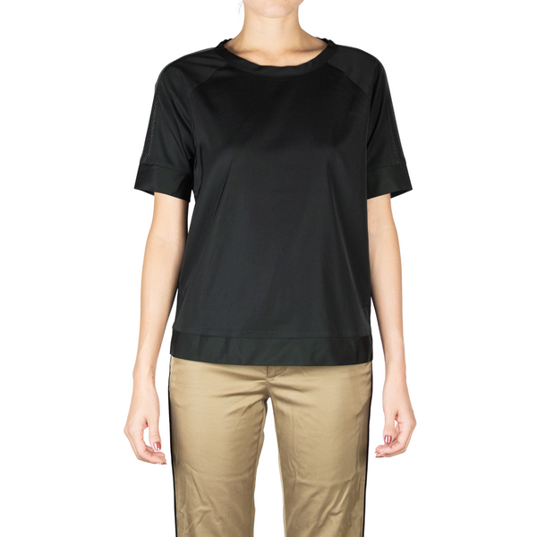 High Power Cupro Sweatshirt with leather trim - TERIE Top STYLEM   