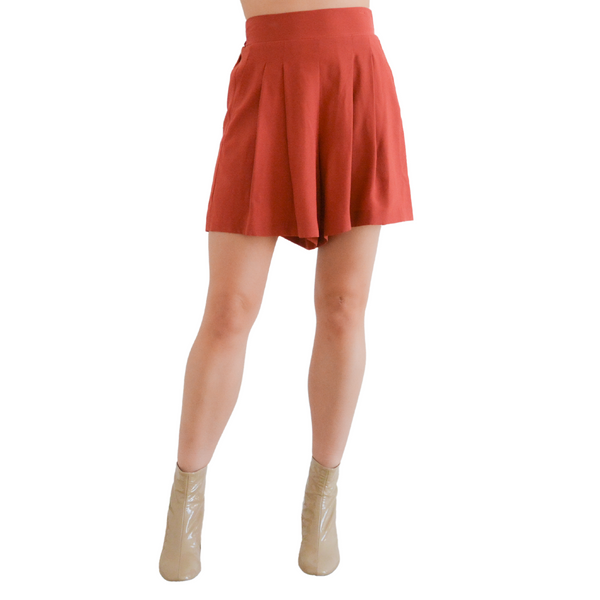 Silk Flare Shorts - TONI Pant General Orient Crimson P 