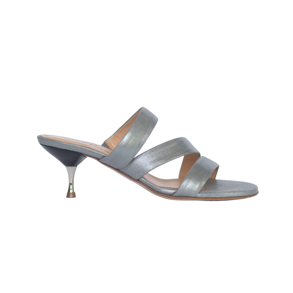 Halmanera Strappy Sandal With Kitten Heel Shoes Halmanera Graphite 36 