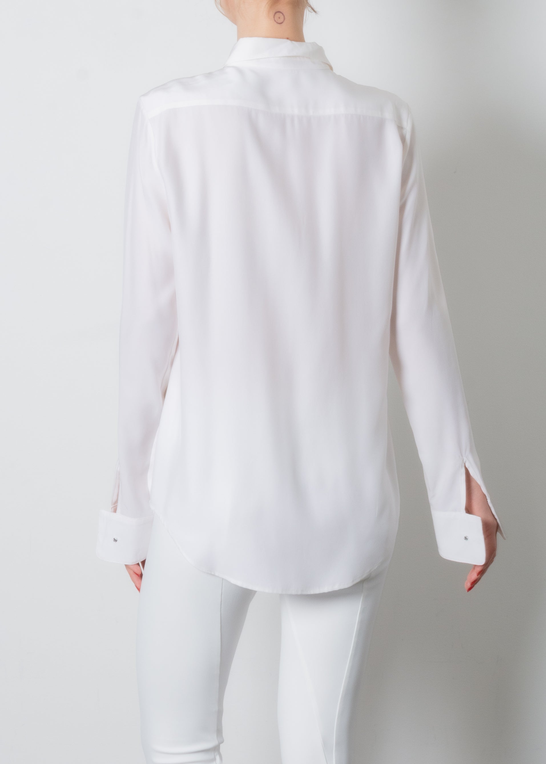 Silk Charmeuse Shirt with flap pocket - TERRAMOR CORE Top General Orient