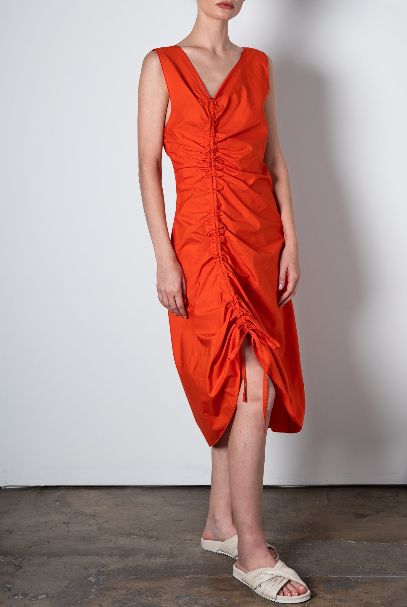 Organic Cotton Bias Dress w/ Drawstrings - UMA Dress STYLEM   