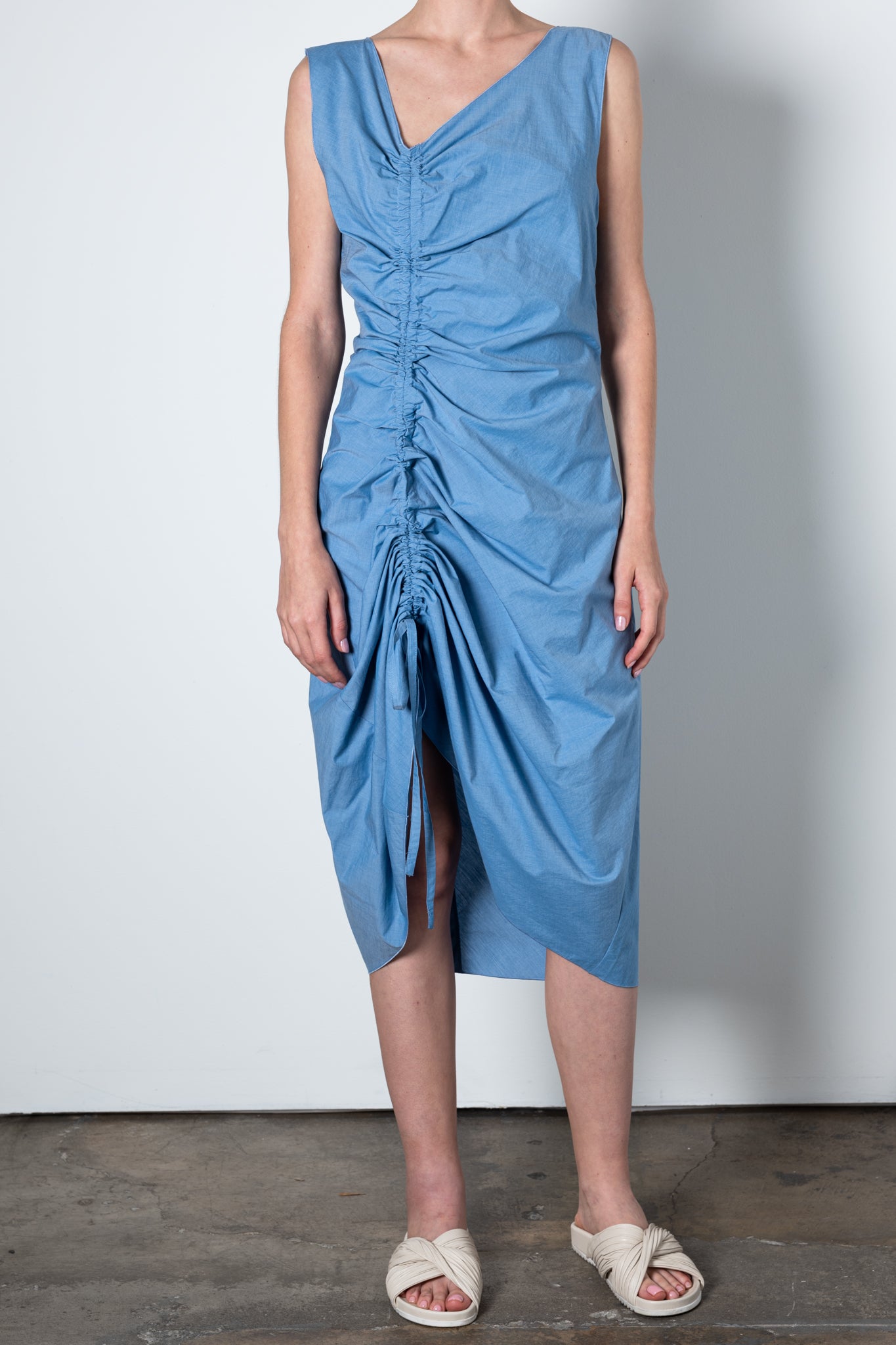 Organic Cotton Bias Dress w/ Drawstrings - UMA Dress STYLEM   