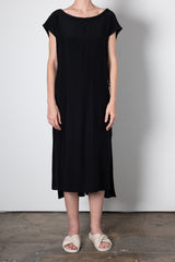 Silk Tee Dress w/ drawstrings - URIELA Dress General Orient Black P 