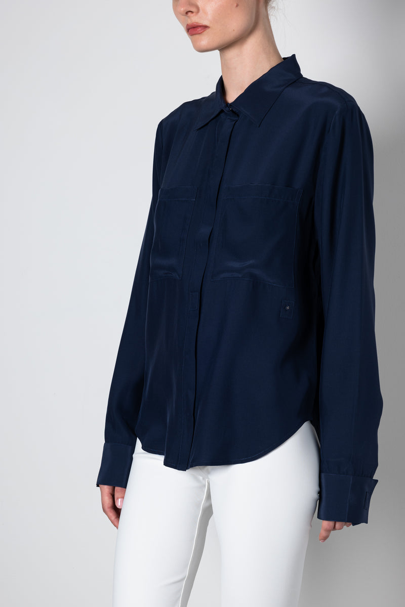 Silk Shirt With Wrap Snap - URSALA1 Shirt General Orient   