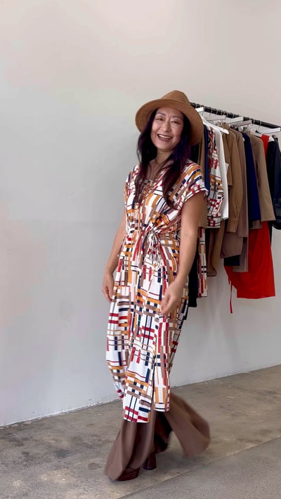 Silk Tee Dress w/ drawstrings - URIELA Dress General Orient