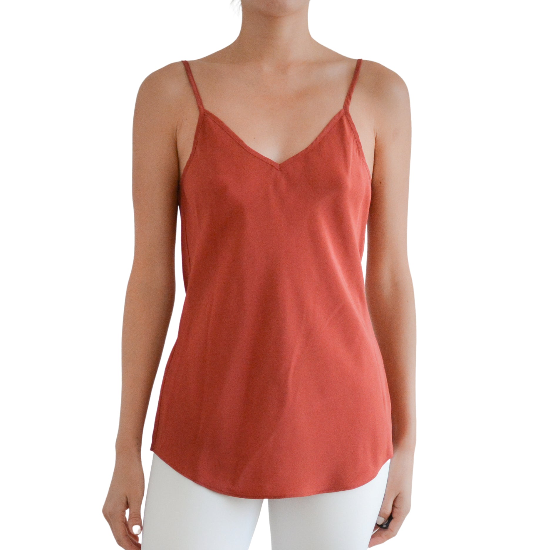 Silk Bias Camisole - HENRIETTA Top General Orient Crimson P