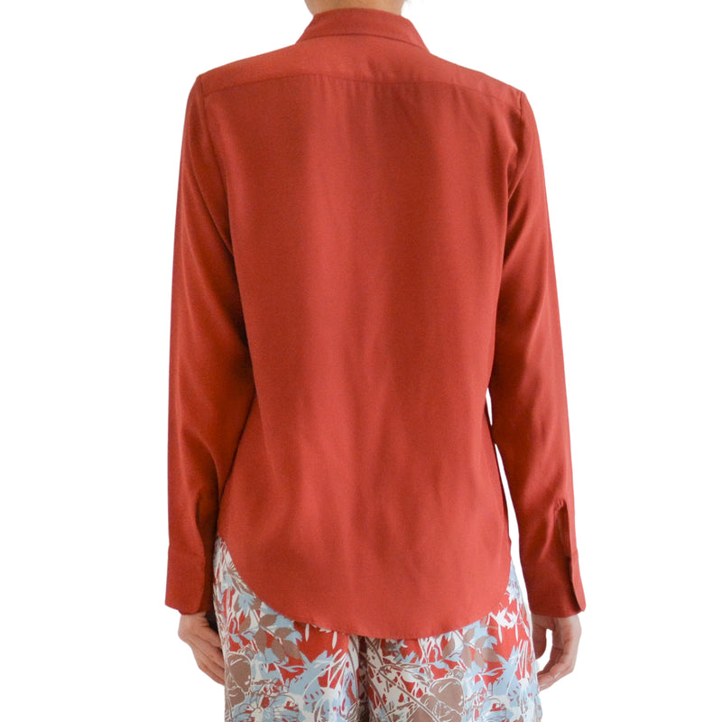 Silk Charmeuse Shirt with flap pocket - TERRAMOR SU2 Shirt General Orient   