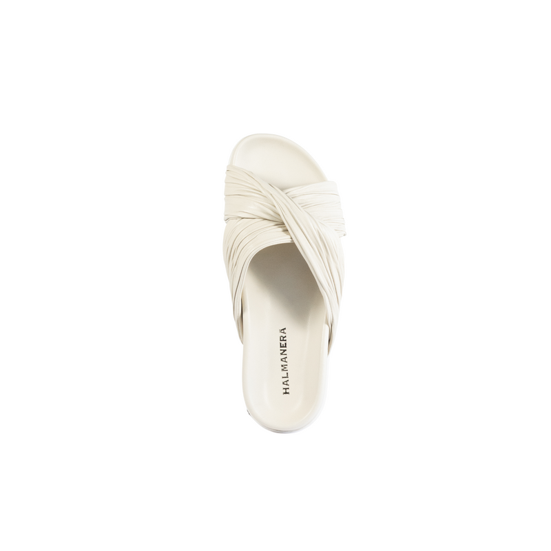 Molded Flat Sandal with Criss Cross Straps by Halmanera Shoes Halmanera   