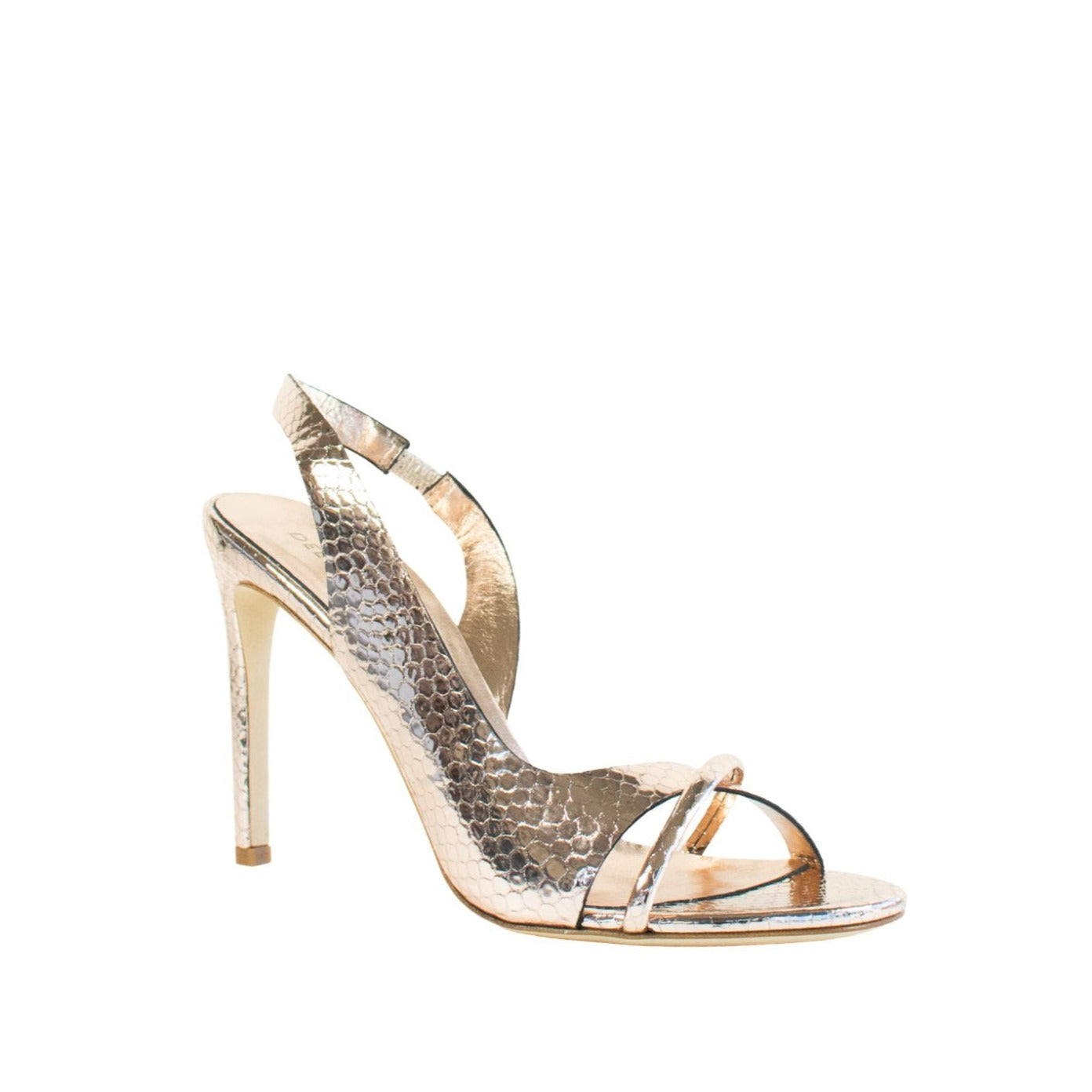 Metallic Stiletto Sandal Shoes Del Carlo   
