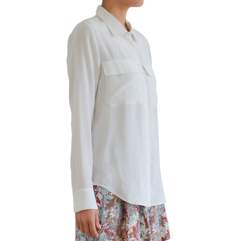 Silk Charmeuse Shirt with flap pocket - TERRAMOR SU2 Shirt General Orient   